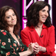 Rachel Bloom (left), Aline Brosh McKenna